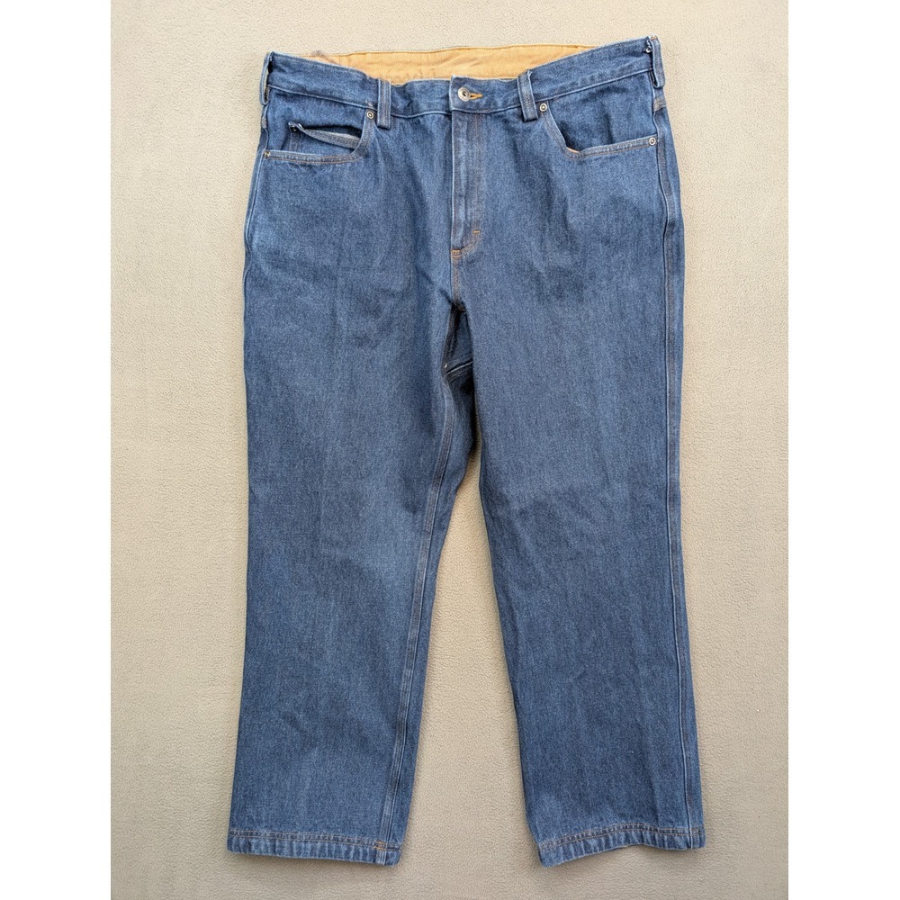 Duluth Trading Co. Flex Ballroom Relaxed Fit Dark Wash Blue Jeans Size 38x30